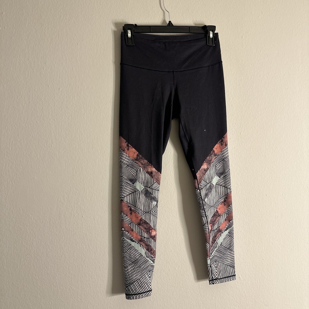 prAna Leggings Womens XS Gray Colorblock Pants Active Yoga Gym Running Gorpcore - Picture 7 of 13